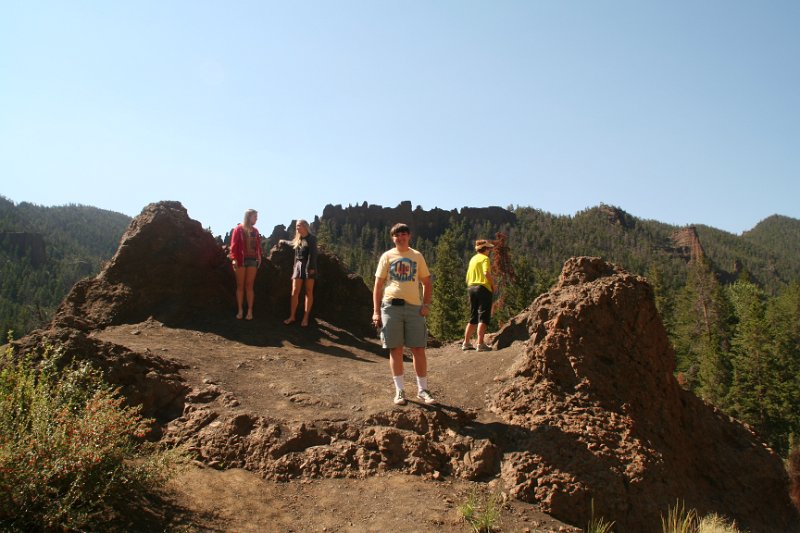 Trip (169).JPG - Kris and some bus mates try out their climbing skills above the North Fork Shoshone River